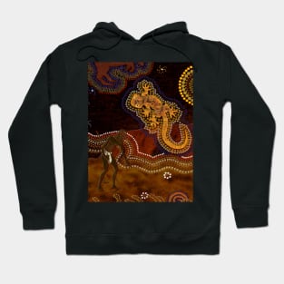 "Desert Heat"" Australian Aboriginal Style Art Hoodie